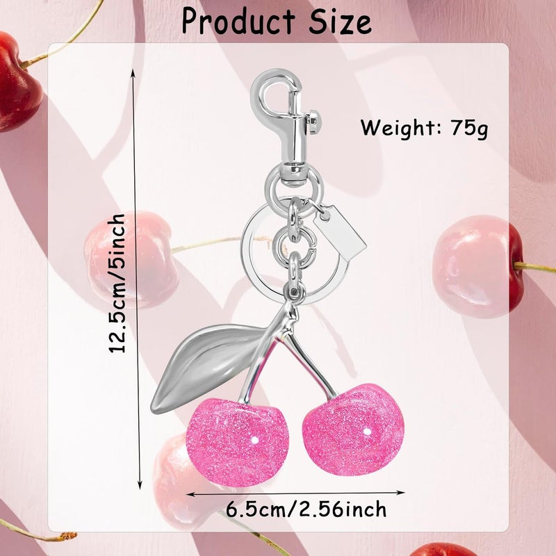 SKYFUN Cherry Keychain for Women Apple Strawberry Bag Charm Key Chain Accessories Gifts for Birthday Christmas - Image 4